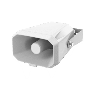 Altavoz IP Tipo Corneta / 10W / PoE+ / E/S de Alarma / Para integración con sistema Hanwha / IP66 / SIP, IPv4, HTTP, DNS, NTP, TCP, UDP, ARP.