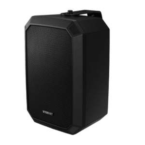 Altavoz IP Para instalacion en pared Color Negro / Amplificador integrado 10W / PoE+ / Para integración con sistema Hanwha / IP66 / SIP, IPv4, HTTP, DNS, NTP, TCP, UDP, ARP, NDAA.