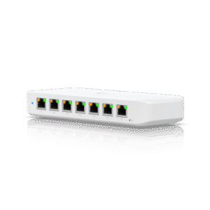 USW Ultra Switch de 8 Puertos GbE (7 Puertos PoE+ y 1 Puerto Entrada PoE++) con Opciones de Montaje Versátiles