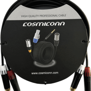 Cable 2 RCA x 2 RCA, conectores negros, con diferenciador de blanco y rojo (2x MT380-RD - 2x MT380-WH), length 3m