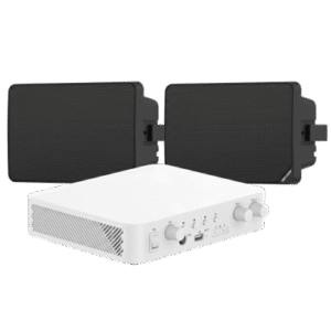 Kit de Audio | 70/100V | 2 Altavoces de pared | Bluetooth | Color Negro | Hik-Connect