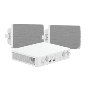 Kit de Audio | 70/100V | 2 Altavoces de pared | Bluetooth | Color Blanco | Hik-Connect