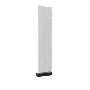 Panel LED Transparente / Pixel Pitch 3.91 mm / 250 x 1,200 mm (4 piezas / 1 m2) / Transparencia 82% / Brillo 1500-5000 nits / SMD1717 / Instalación Pegado-Colgado-Fijo