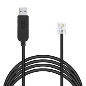 Cable Serial / RJ-9 a USB / 200 cm (6.6 ft) / Negro / Conectores USB A y RJ9