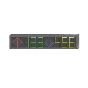 Panel LED de Estacionamiento Hikvision / 6 Dígitos con 2 Flechas / 7 Colores RGB / Comunicación RS485 y RJ45 / Display en Tiempo Real / Iconos Especiales / Montaje por Suspensión